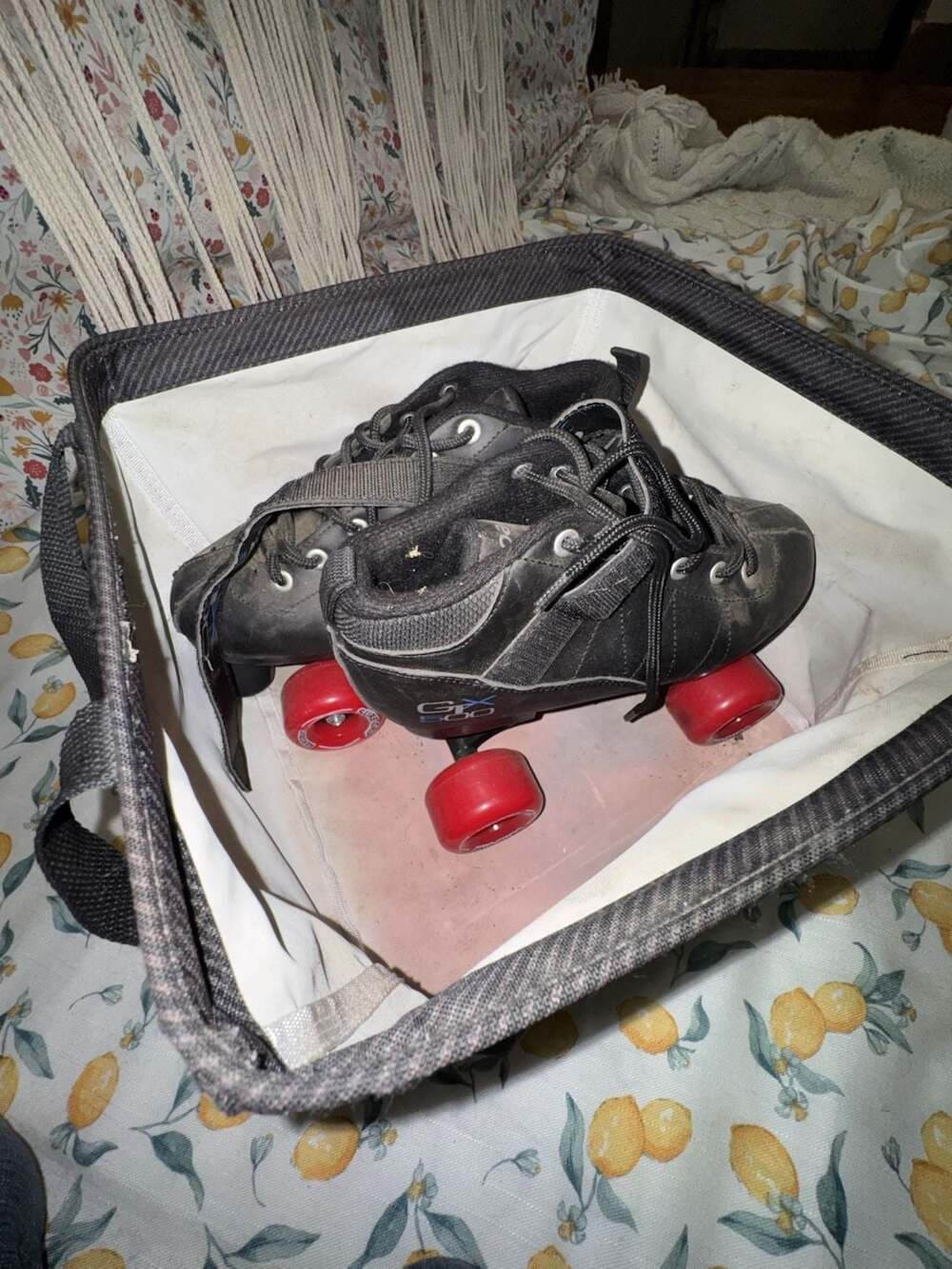 Pacer GTX 500 Quad Speed Roller Skates Mens 6 Womens 7 Sure-Grip Red Wheels